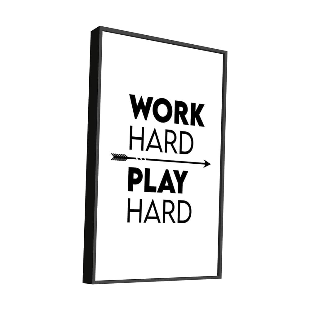 Work Hard, Play Hard – Motivational Office Wall Art